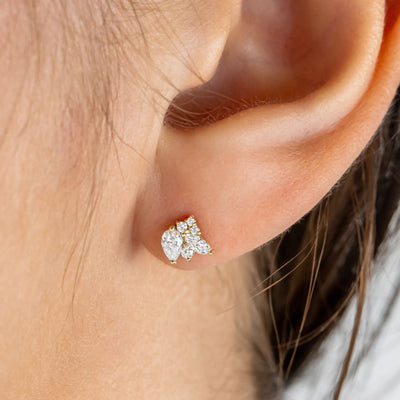 Bailey Cluster Diamond Earrings