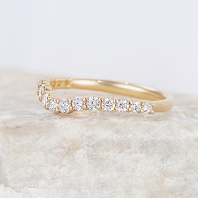 Brooke ~ Curve Wedding Band