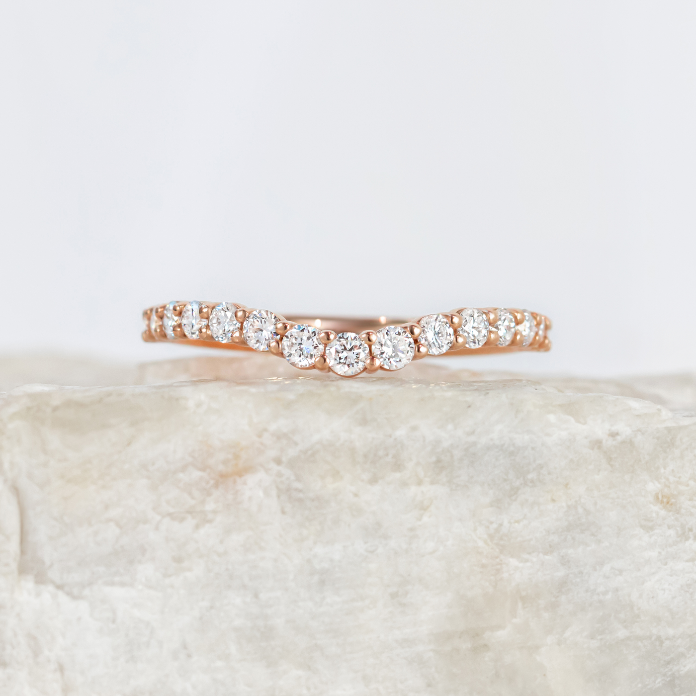 Brooke ~ Curve Wedding Band