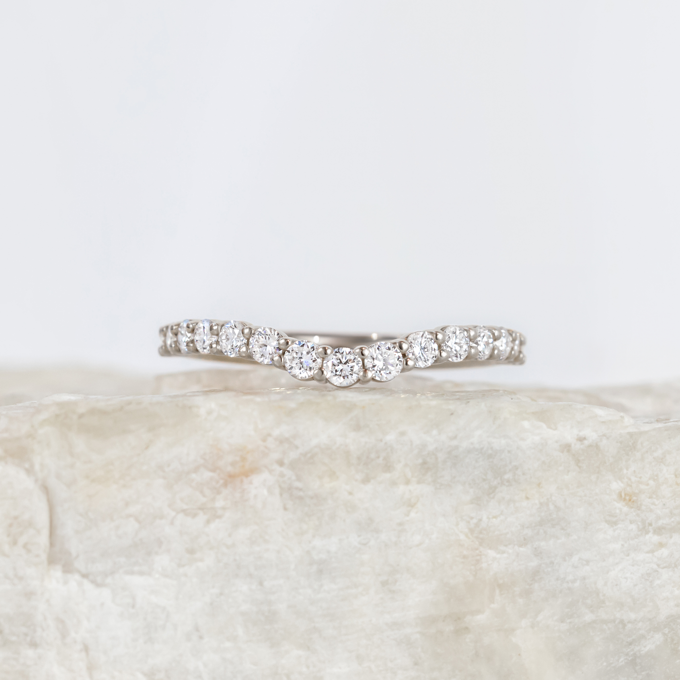 Brooke ~ Curve Wedding Band