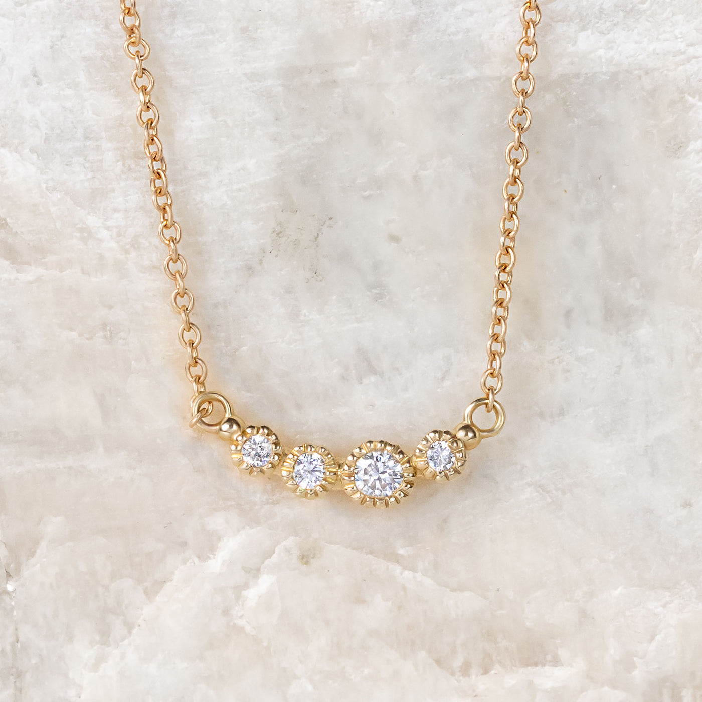 Caterpillar Diamond Necklace