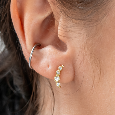 Caterpillar Diamond Earrings