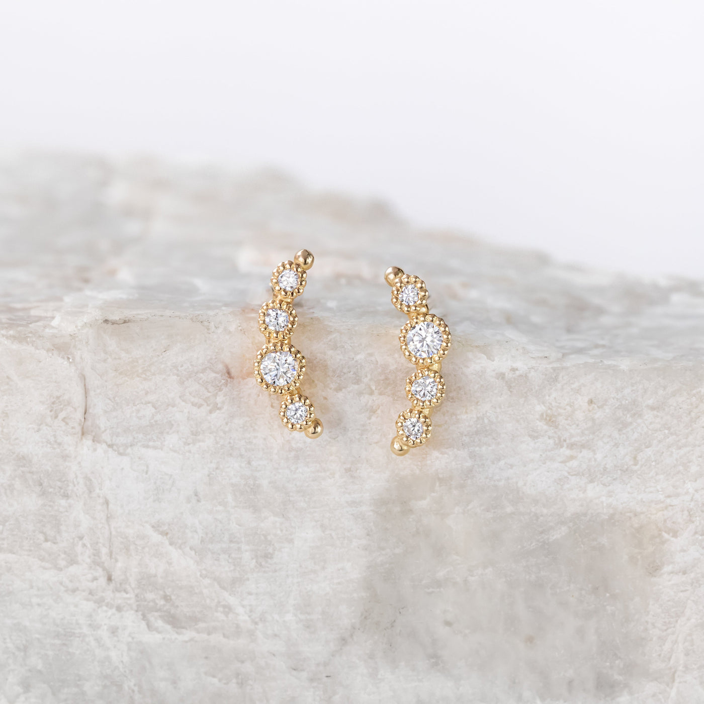 Caterpillar Diamond Earrings