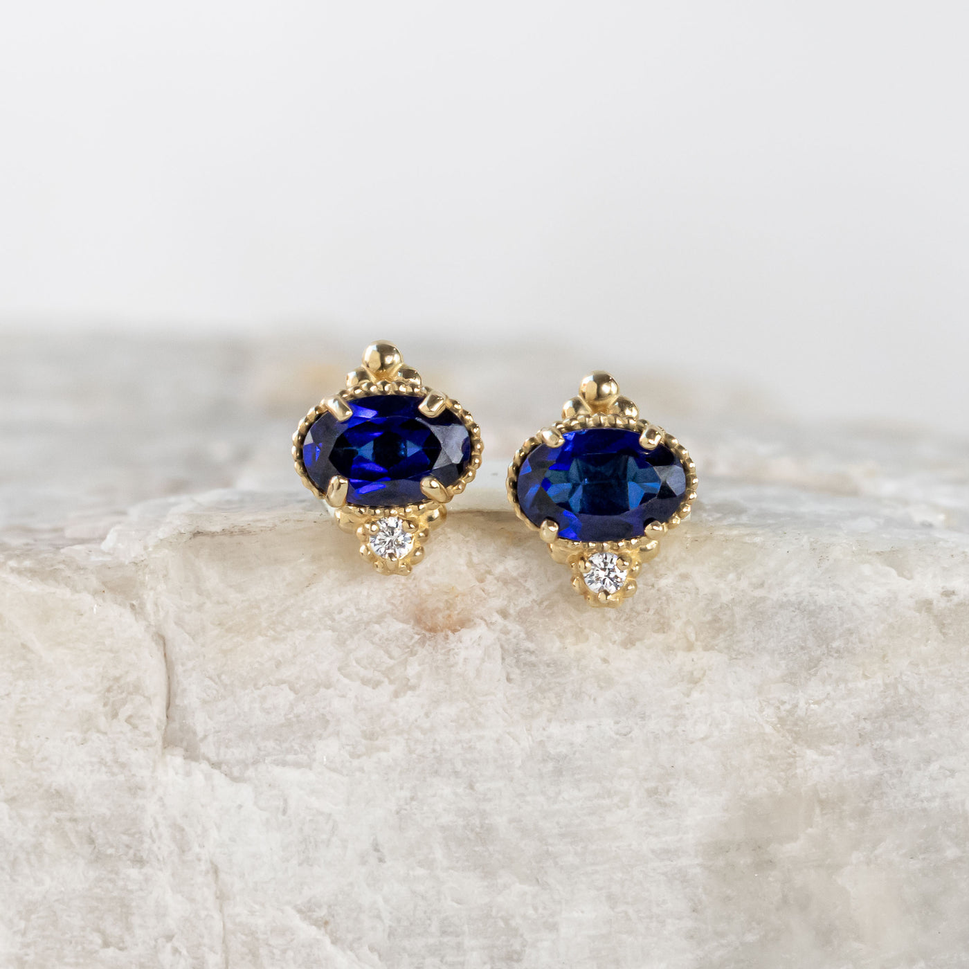 Mayfair Lab-Grown Sapphire Earrings