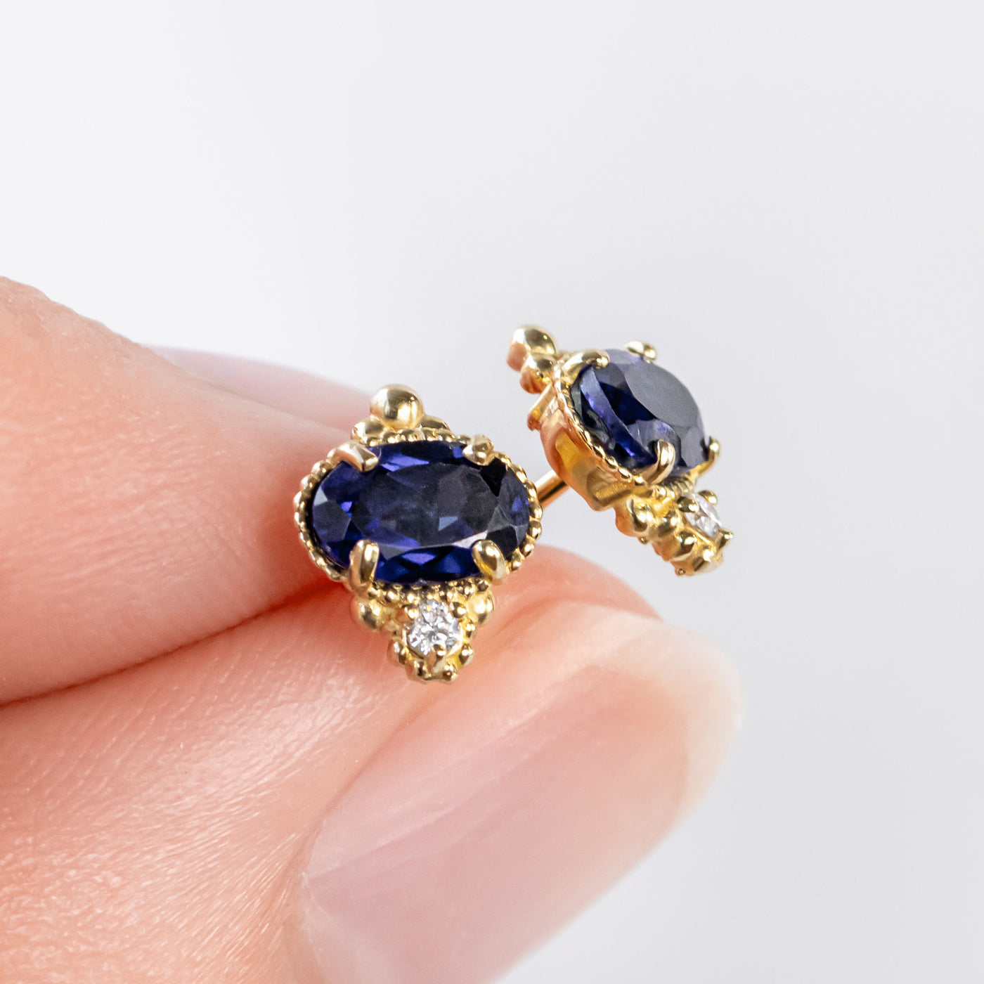 Mayfair Lab-Grown Sapphire Earrings