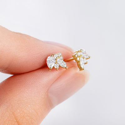 Bailey Cluster Diamond Earrings