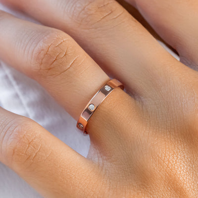 Maddie 3mm ~ Diamond Wedding Band