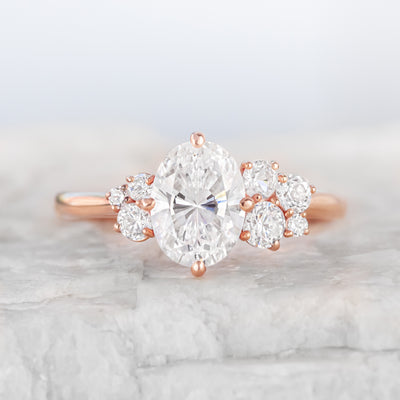 Portia ~ Oval Cut Cluster Ring