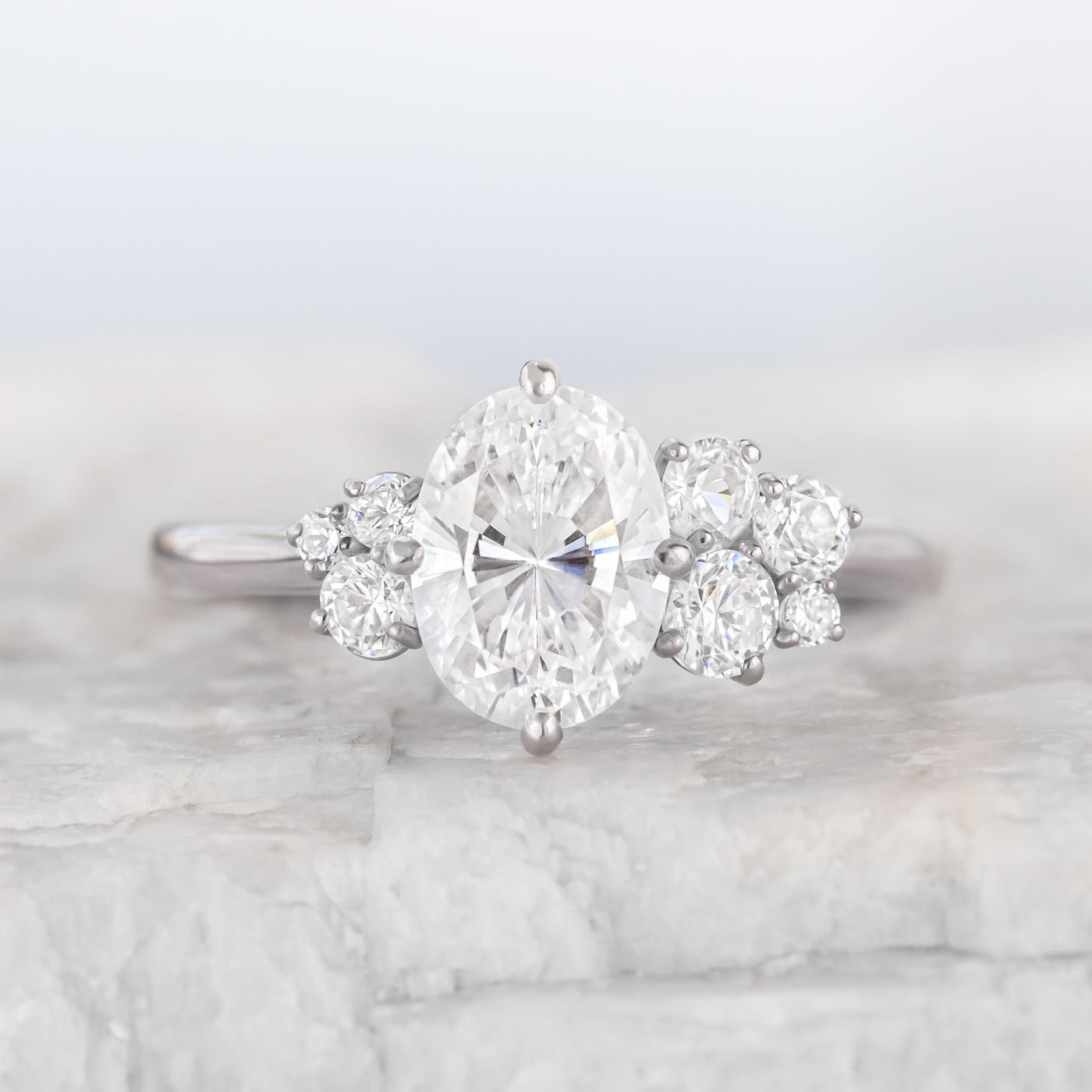 Portia ~ Oval Cut Cluster Ring