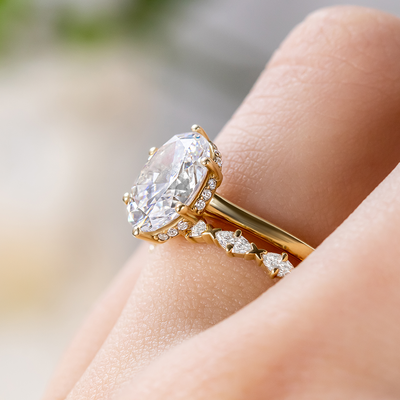 Merritt ~ Oval Hidden Halo Ring