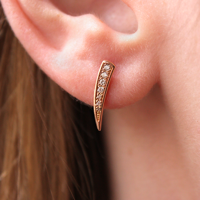 Talon Diamond Earrings - Yellow Gold