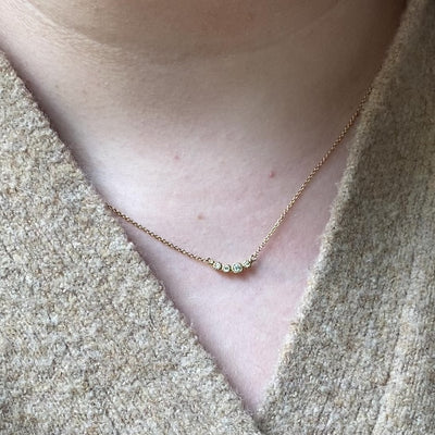 Caterpillar Diamond Necklace