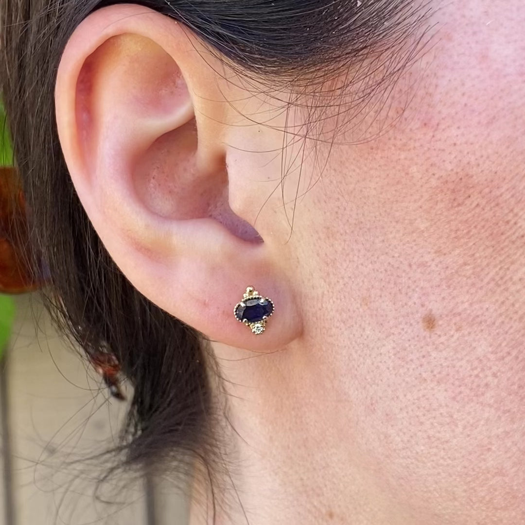 Mayfair Lab-Grown Sapphire Earrings