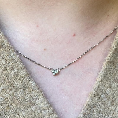 Trio Diamond Cluster Necklace