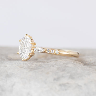 georgette yellow gold oval cut engagement ring